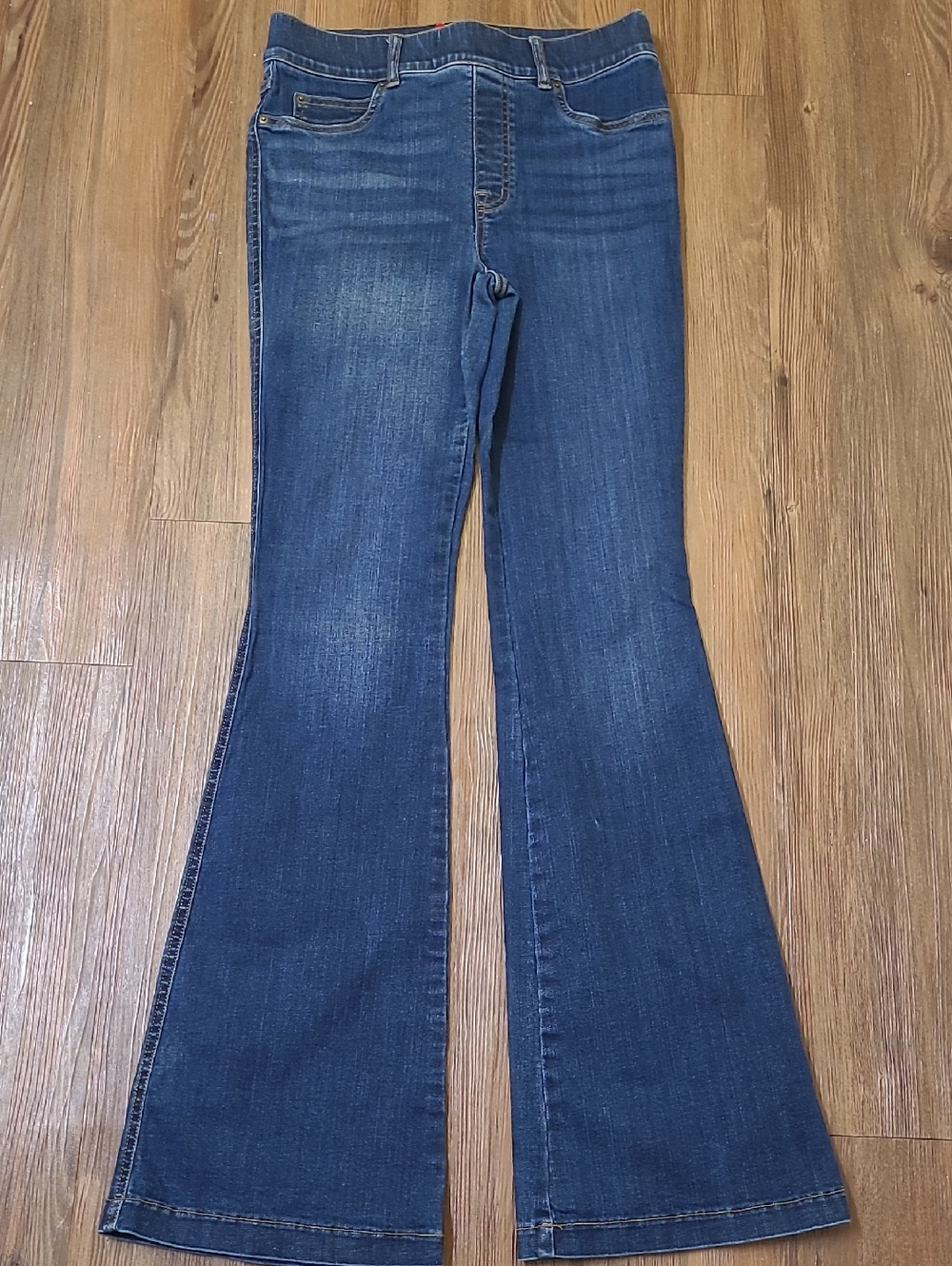 SPANX Dark Blue Flare Jeans - Stretch Denim